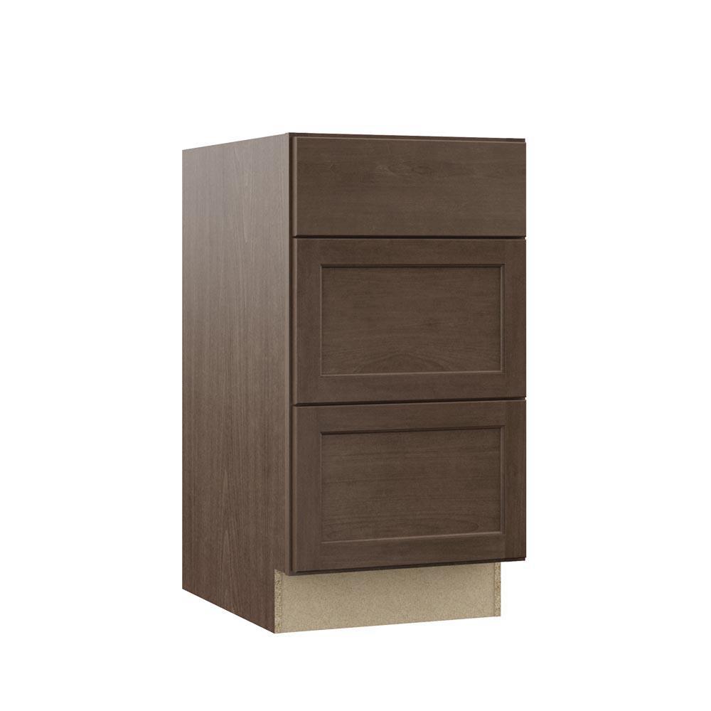 Shaker Assembled 18x34.5x24 in. Drawer Base Kitchen Cabinet with Ball-Bearing Drawer Glides in Satin White