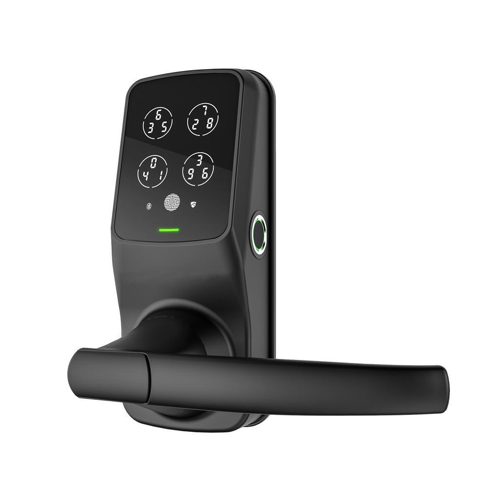 Secure PRO Satin Nickel Smart Lock Latch with 3D Fingerprint and Wi-Fi (Works with Alexa and Google Home) - Super Arbor