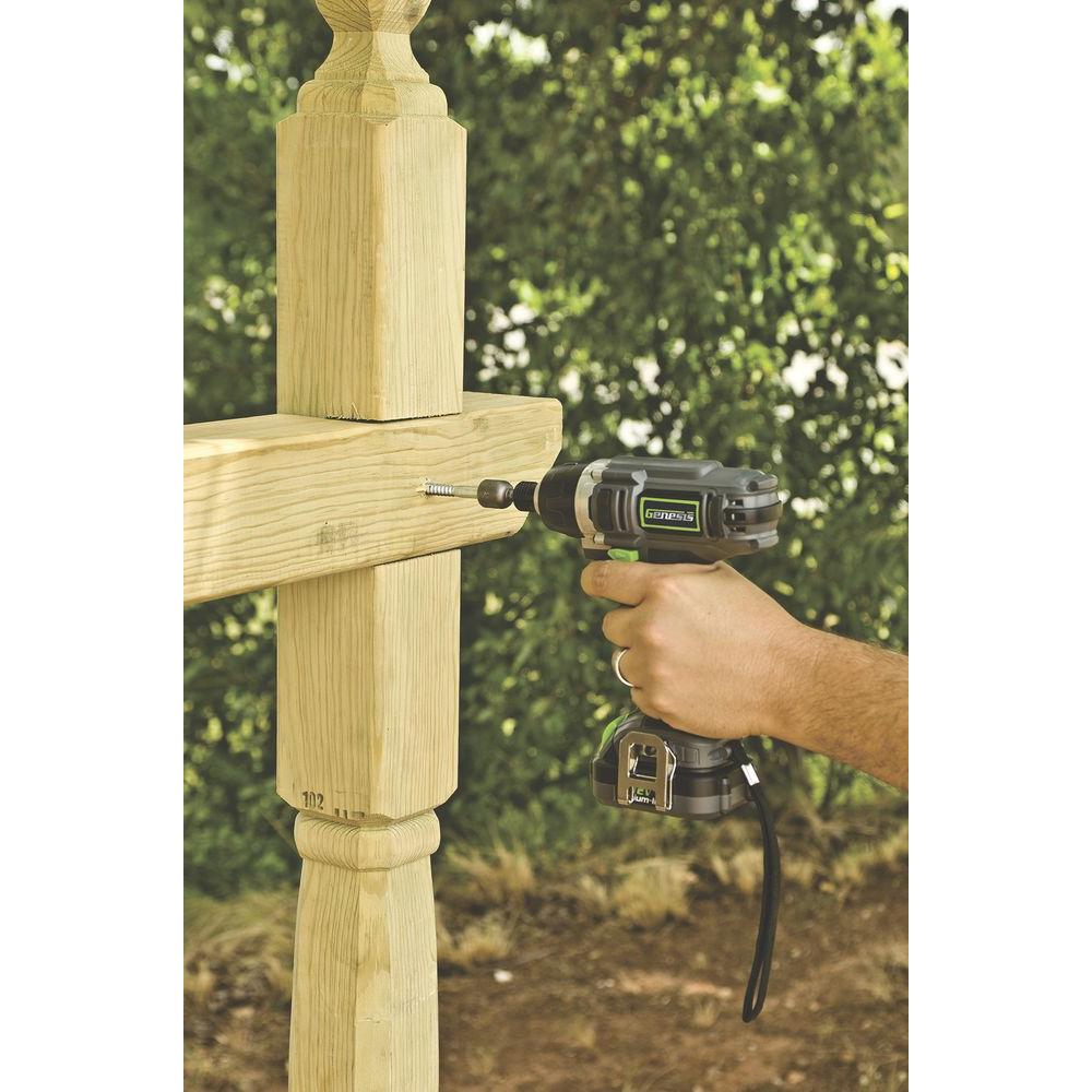 12-Volt Lithium-ion Cordless Quick-Change Impact Driver with Light, Power Indicator, Charger, Battery and Bit - Super Arbor