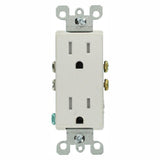 Decora 15 Amp Tamper Resistant Power Duplex Outlet, Ivory - Super Arbor