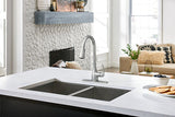Moen Georgene Spot Resist Stainless 1-Handle Pull-Down Kitchen Faucet, Deck Mount with Deck Plate Included