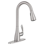 Moen Georgene Spot Resist Stainless 1-Handle Pull-Down Kitchen Faucet, Deck Mount with Deck Plate Included