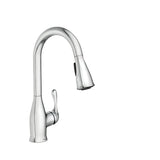 Moen Kaden Single-Handle Pull-Down Sprayer Kitchen Faucet with Reflex, Power Clean and Soap Dispenser in Chrome