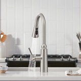 Moen Coretta Single-Handle Pull-Down Sprayer Kitchen Faucet with Reflex and Power Boost, Mediterranean Bronze