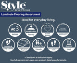 Style Selections Aged Gray Oak 7.59-in W x 4.23-ft L Smooth Wood Plank Laminate Flooring