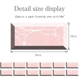 DIY Set 20x10cm Mosaic Kitchen Tile Stickers Bathroom Self-Adhesive Decor Waterproof