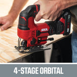 PWRCORE 20-Volt Lithium-Ion Cordless 7/8 in. Stroke Length Jigsaw Kit - Super Arbor
