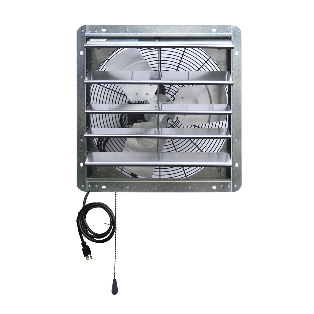 5088 CFM Silver Electric Powered Gable Mount Shutter Fan/Vent - Super Arbor