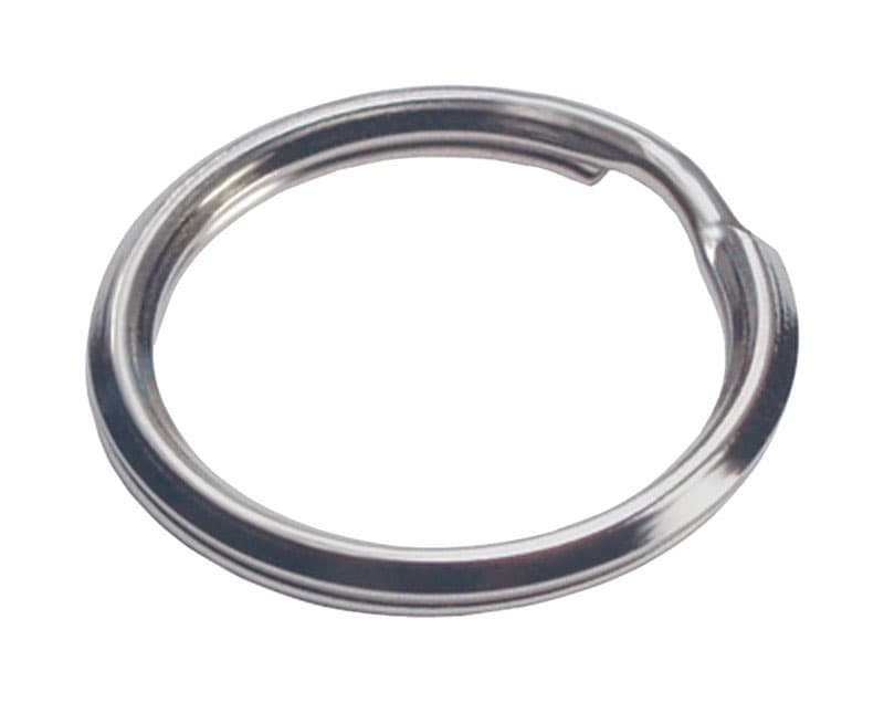 Hillman 5/8 in. Diameter Tempered Steel Silver Split Ring / Cable Ring Key Ring