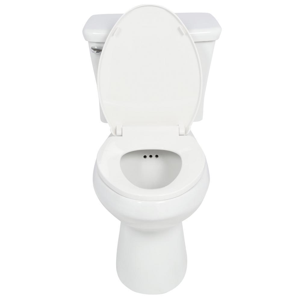 2-pc. 1.28 GPF Single Flush Elongated Toilet with Patented Overflow Protection Technology in White with Seat - Super Arbor