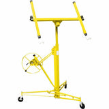 Professional 150 lbs. Drywall and Panel Lifter Rolling Hoist with Caster Wheels - Super Arbor