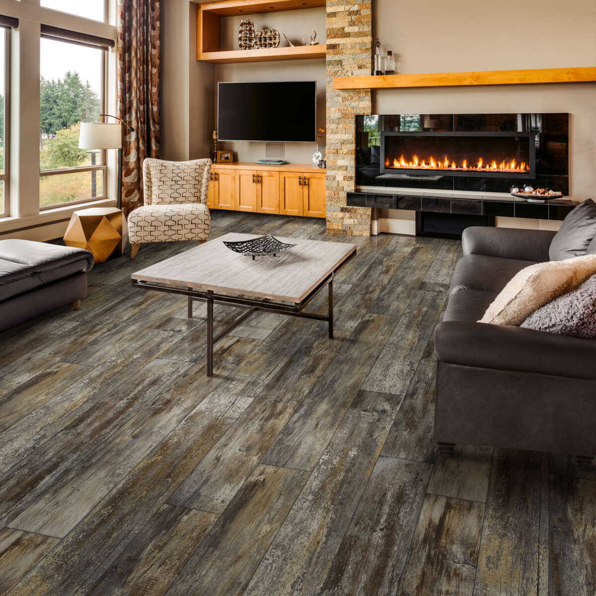 Congoleum AirStep Advantage Reminisce Catching Fireflies 12-ft W Cut-to-Length Wood-Look Low-Gloss Sheet Vinyl Flooring