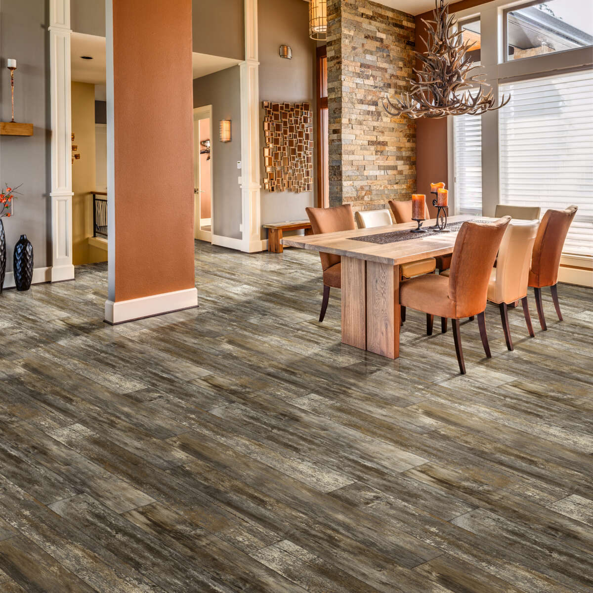 Congoleum AirStep Advantage Reminisce 12-ft W x Cut-to-Length Counting Stars Wood Look Low-Gloss Finish Sheet Vinyl