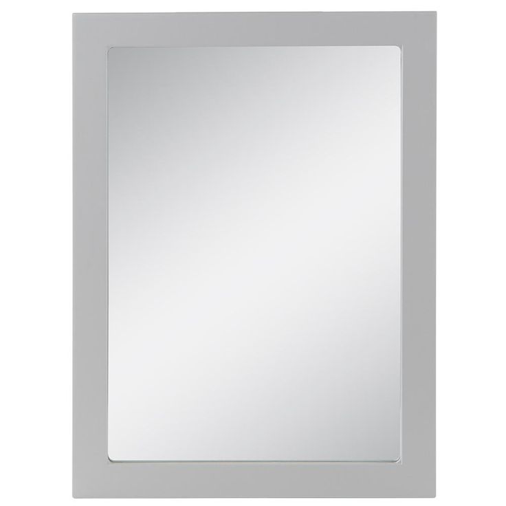 Lancaster 20 in. W x 27 in. H Framed Wall Mirror in Pearl Gray