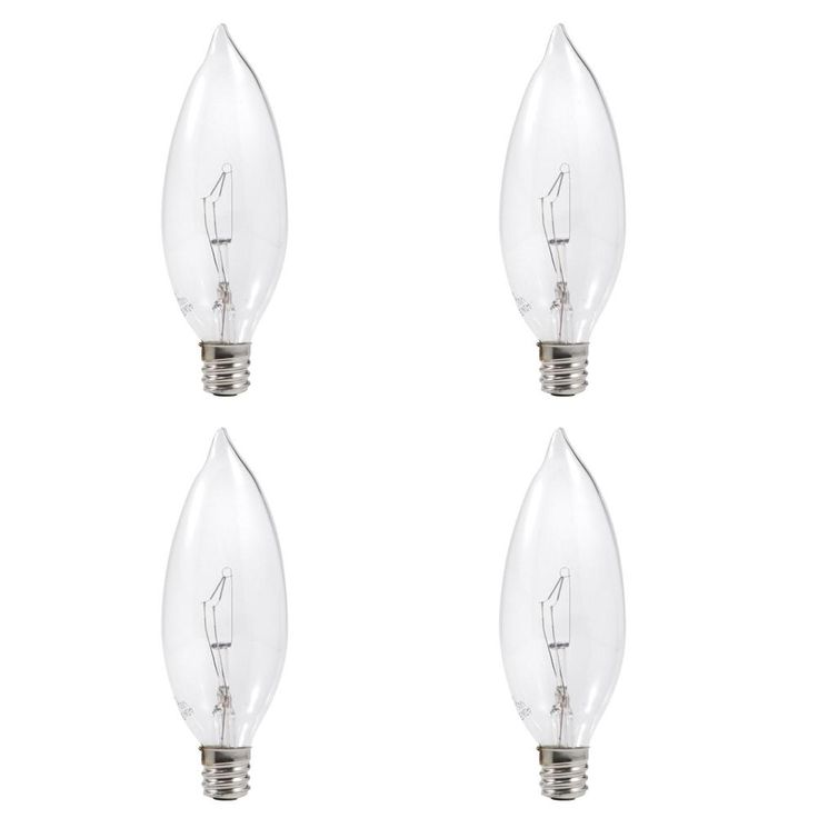 Sylvania 60-Watt Double Life B10 Incandescent Light Bulb (4-Pack)