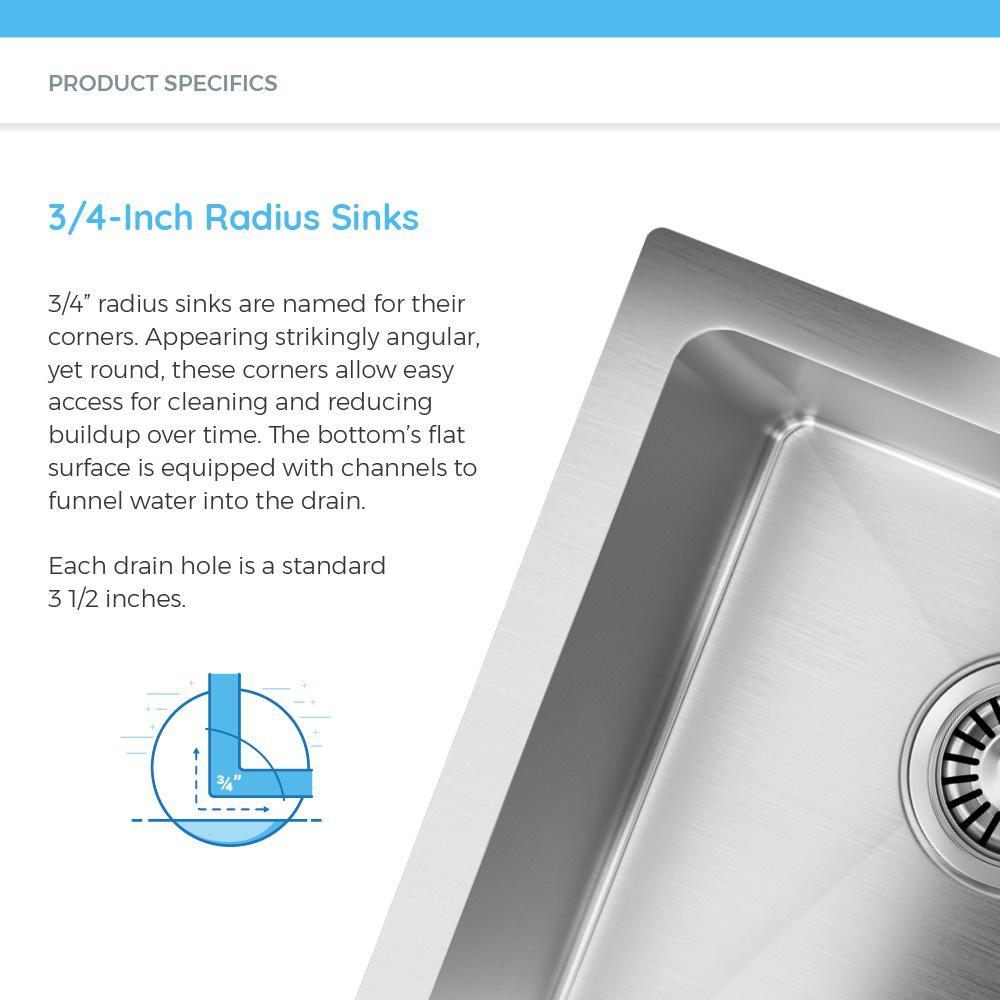 Drop-in Stainless Steel 17 in. 1-Hole Single Bowl Kitchen Sink - Super Arbor