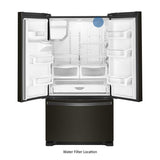 Whirlpool 24.7-cu ft 3-Door Standard-Depth 36-in French Door Refrigerator with Exterior Ice and Water Dispenser - Fingerprint Resistant Stainless Steel - Super Arbor