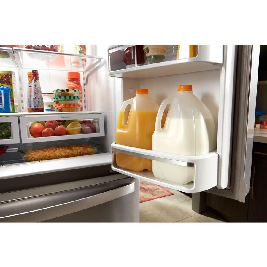 Whirlpool 24.5-cu ft 4-Door 36-in French Door Refrigerator with Exterior Ice and Water Dispenser - Fingerprint Resistant Stainless Steel - Super Arbor