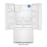 Whirlpool 24.7-cu ft 3-Door Standard-Depth 36-in French Door Refrigerator with Exterior Ice and Water Dispenser - Fingerprint Resistant Stainless Steel - Super Arbor