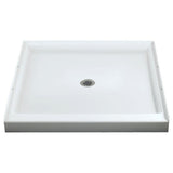 Ensemble 36 in. x 34 in. Single Threshold Shower Base in White - Super Arbor
