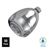Earth 3-Spray 2.7 in. Single Wall Mount Fixed 1.25 GPM Shower Head in Chrome (50-Pack) - Super Arbor
