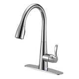 EZ-FLO Tuscany Chrome 1-Handle Deck-Mount Pull-Down Handle Kitchen Faucet (Deck Plate Included)