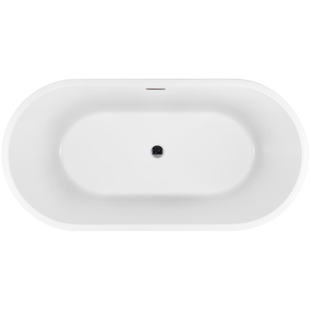 67 in. Acrylic Double Ended Flatbottom Non-Whirlpool Bathtub in Reddish Brown - Super Arbor