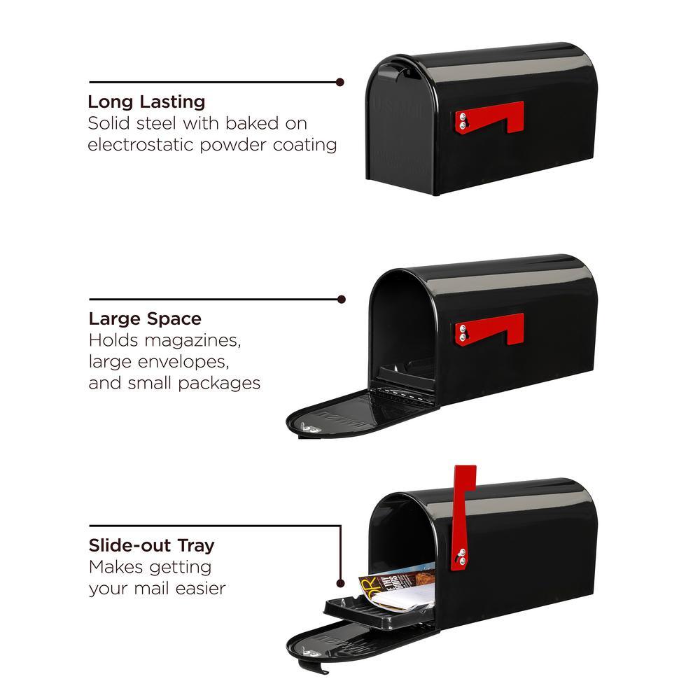Lazy Hill Farm Designs Black Post-Mounted Bristol Mailbox - Super Arbor