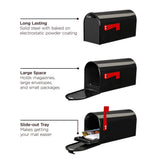 Lazy Hill Farm Designs Black Post-Mounted Bristol Mailbox - Super Arbor