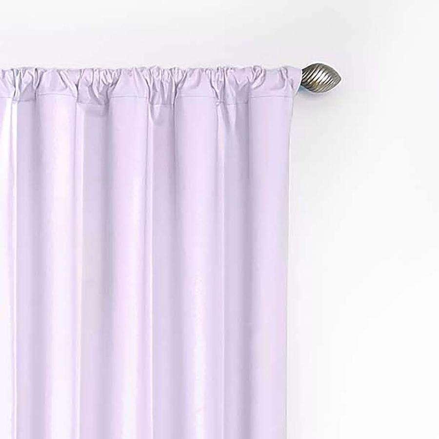 Eclipse Microfiber 84-in White Polyester Blackout Single Curtain Panel - Super Arbor