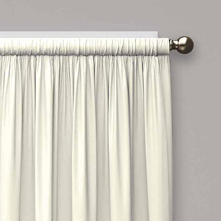 Eclipse Microfiber 84-in White Polyester Blackout Single Curtain Panel - Super Arbor