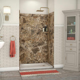 Elegance 36 in. x 48 in. x 80 in. 9-Piece Easy Up Adhesive Alcove Shower Wall Surround in Calacatta White - Super Arbor