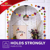 Command Adjustables 1/2 lb. Clear Repositionable Hooks (6 Hooks with 12 Adhesive Strips) - Super Arbor