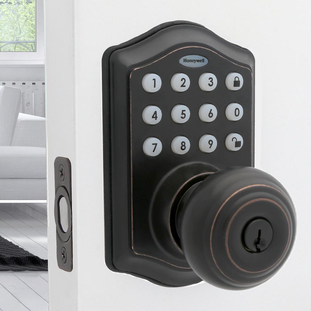Oil Rubbed Bronze Keypad Electronic Knob Entry Door Lock - Super Arbor