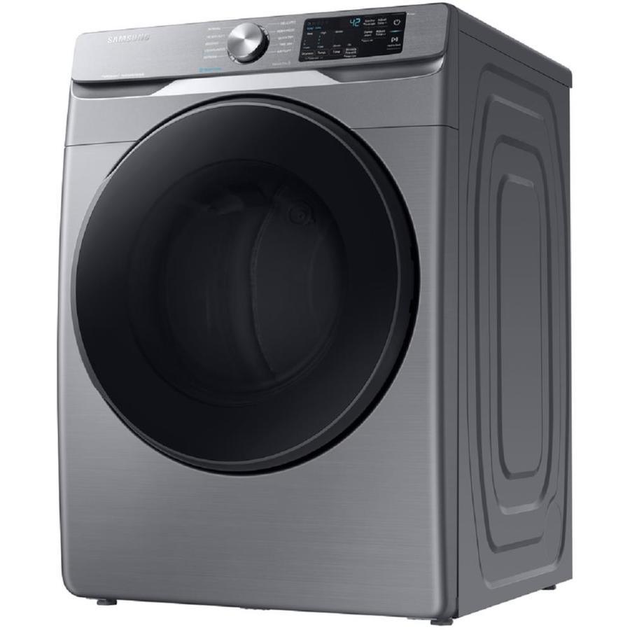 Samsung 7.5-cu ft Reversible Side Swing Door Stackable Steam Cycle Gas Dryer (White) - Super Arbor
