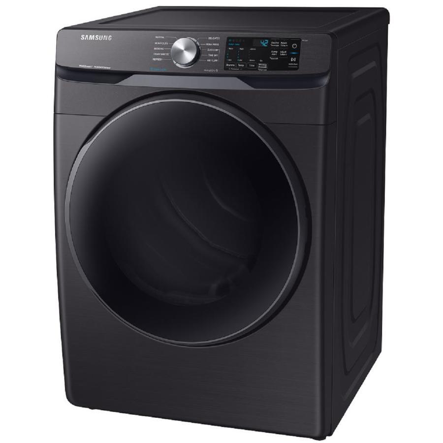 Samsung 7.5-cu ft Reversible Side Swing Door Stackable Steam Cycle Gas Dryer (Platinum) - Super Arbor