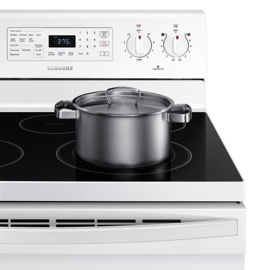 Samsung 30-in Smooth Surface 5 Elements 5.9-cu ft Self-Cleaning Convection Freestanding Electric Range (Stainless Steel) - Super Arbor