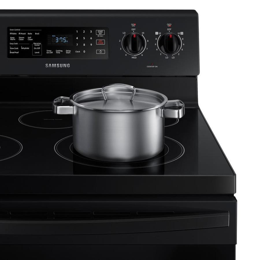 Samsung 30-in Smooth Surface 5 Elements 5.9-cu ft Self-Cleaning Convection Freestanding Electric Range (Stainless Steel) - Super Arbor