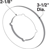 3-1/2 in. Chrome plated Back Plate - Super Arbor