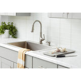 Touchless LED Single-Handle Pull-Down Sprayer Kitchen Faucet with Soap Dispenser in Stainless Steel - Super Arbor