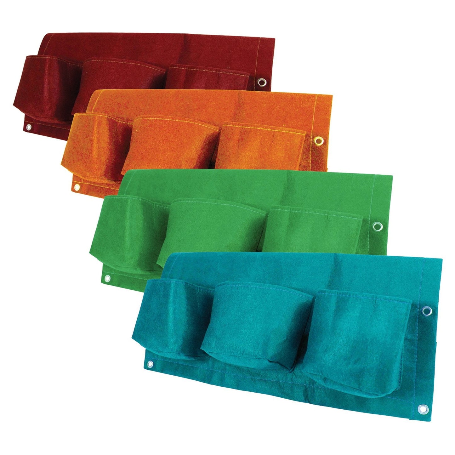 BloemBagz Deck Rail 4-Pocket Hanging Planter Bag Calypso