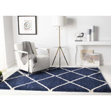 Safavieh Hudson Beckham Shag 9 x 12 Gray/Ivory Indoor Trellis Area Rug - Super Arbor