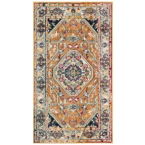 Safavieh Savannah 3 x 5 Orange/Orange Indoor Floral/Botanical Oriental Throw Rug