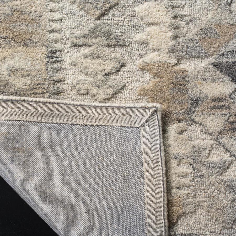 Safavieh Wyndham Borwick 4 x 6 Gray/Taupe Indoor Abstract Global Handcrafted Area Rug