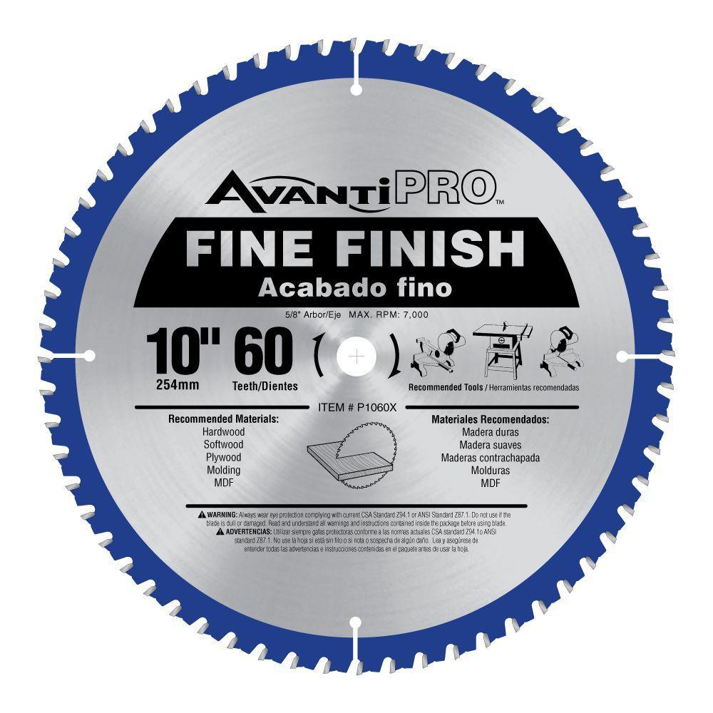 10 in. x 60-Tooth Fine Finish Saw Blade (2-Pack) - Super Arbor