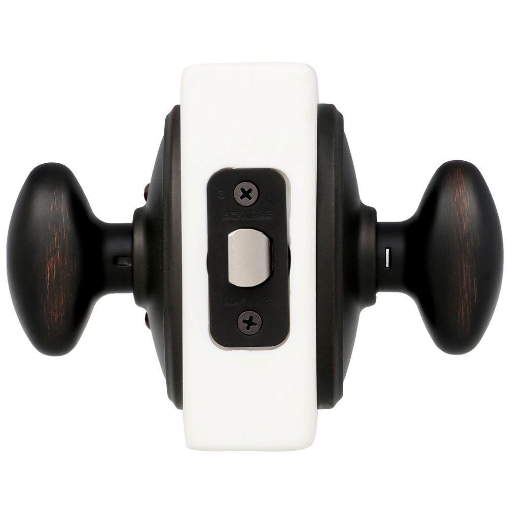 Siena Aged Bronze Passage Hall/Closet Door Knob with Wakefield Trim - Super Arbor