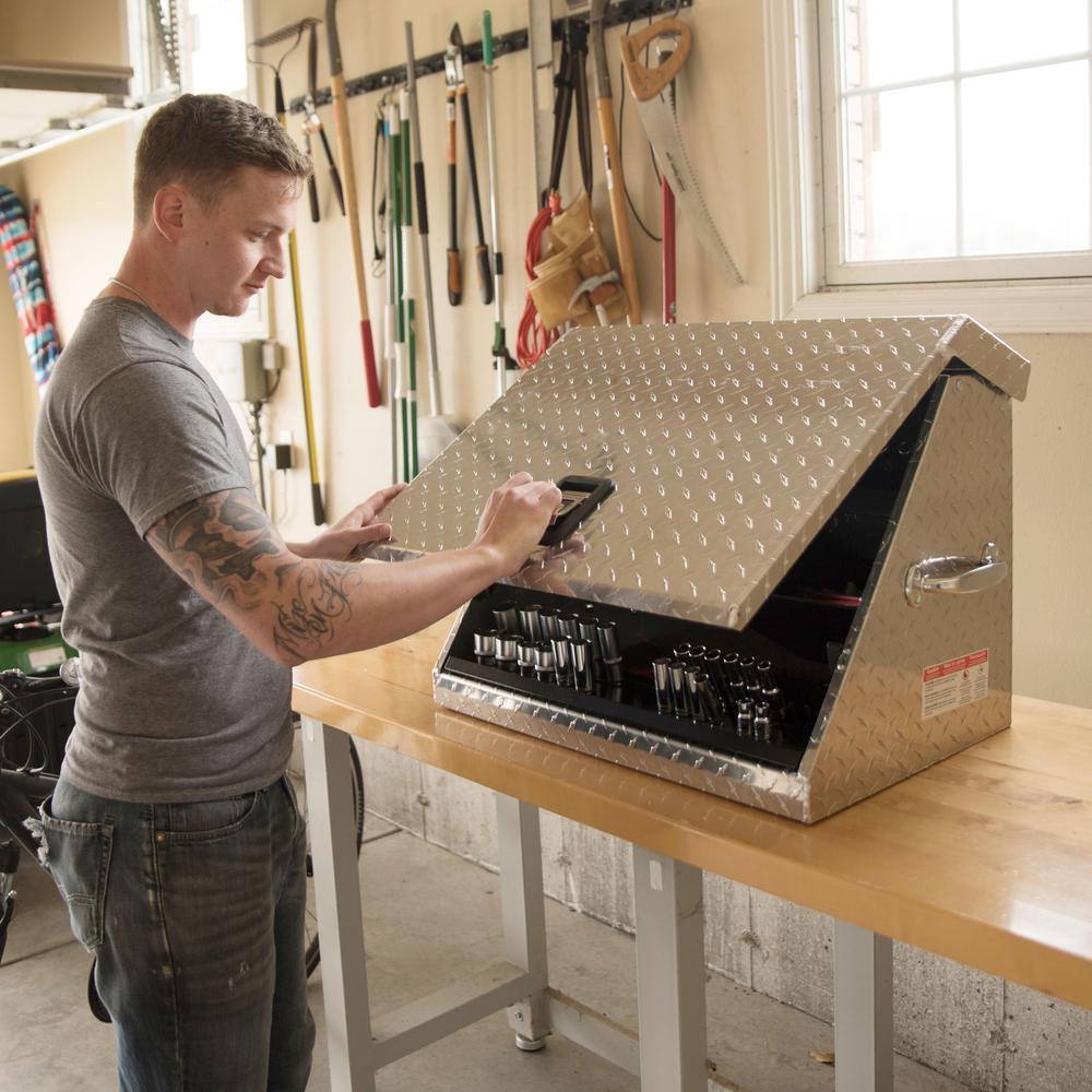 27 in. 0-Drawer Portable Top Chest in Aluminum - Super Arbor