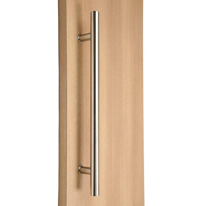 Ladder Style 24 in. x 1-1/4 in. Back-to-Back Brushed Satin Stainless Steel Door Pull Handle - Super Arbor