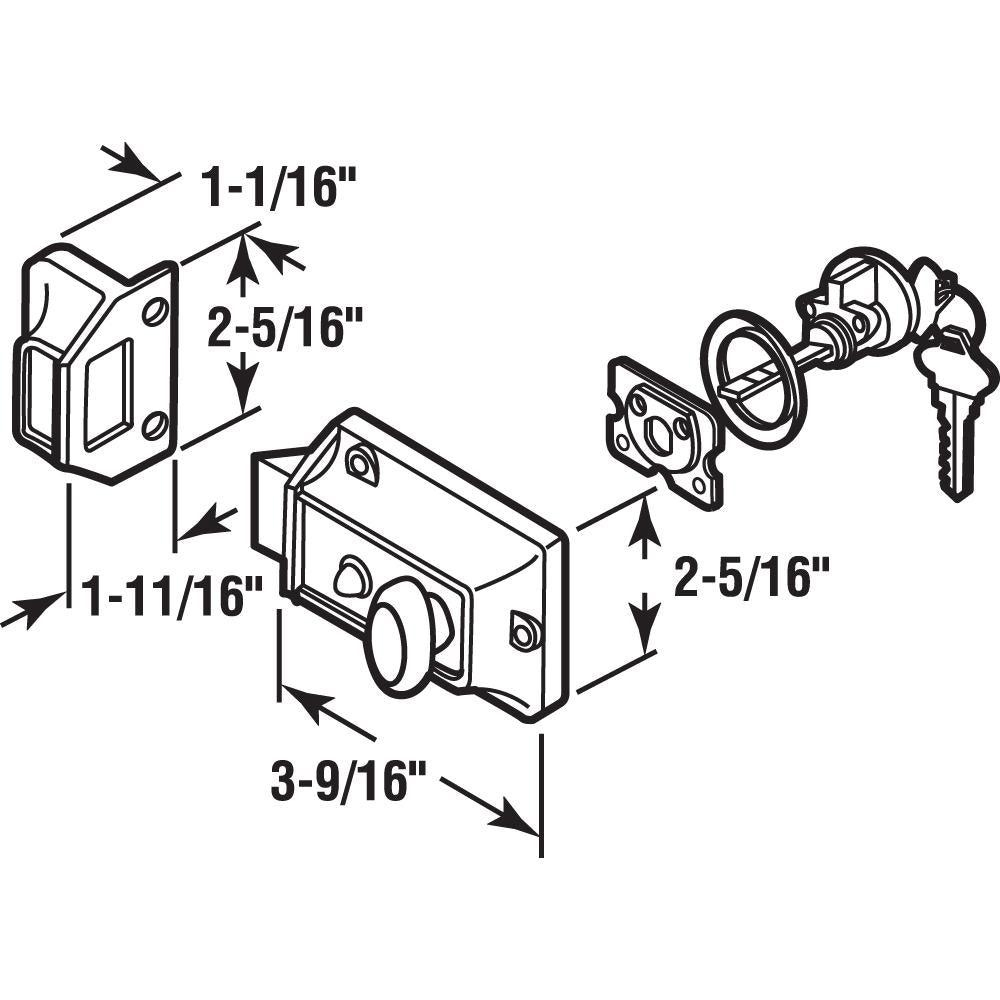 Diecast Brass, Night Latch and Locking Cylinder - Super Arbor