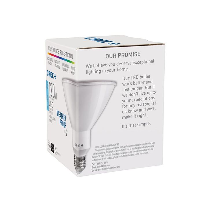 Cree 120W Equivalent Cool White (4000K) PAR38 Dimmable Exceptional Light Quality LED 40-Degree Flood Light Bulb